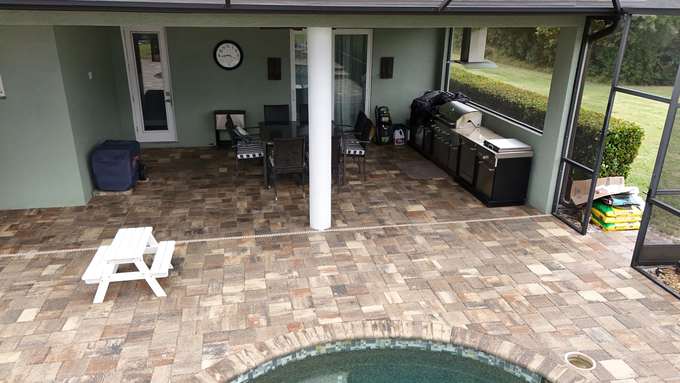 Paver pool deck in Sarasota