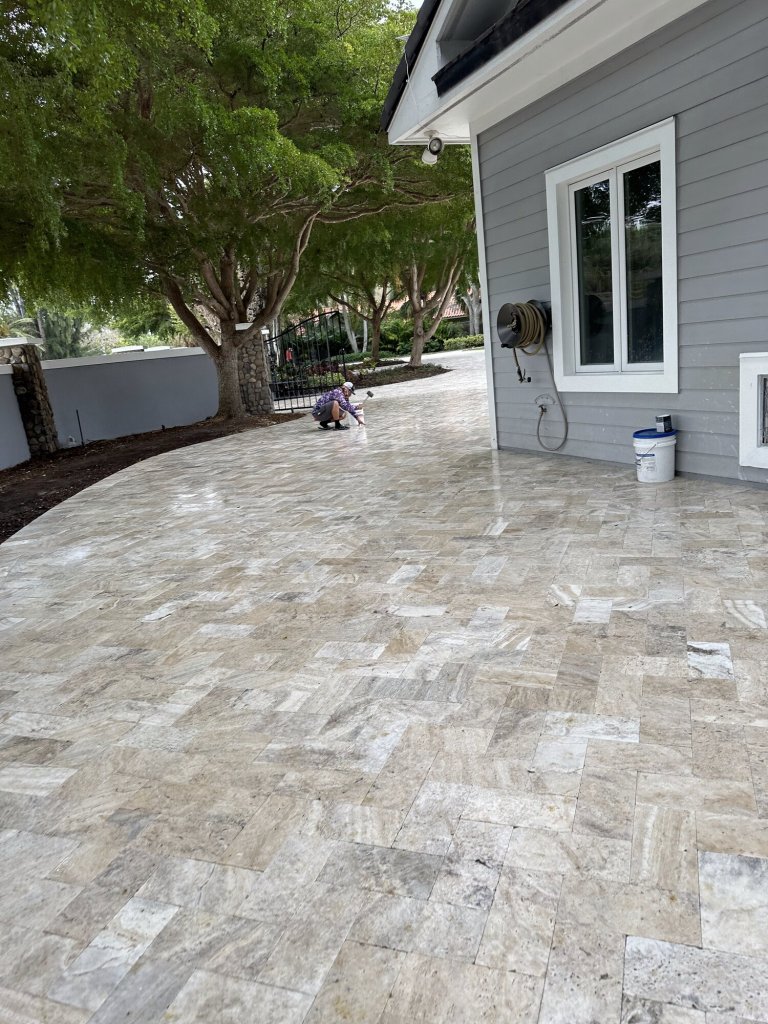 Patio clean & seal - Paver Design Center, Sarasota FL